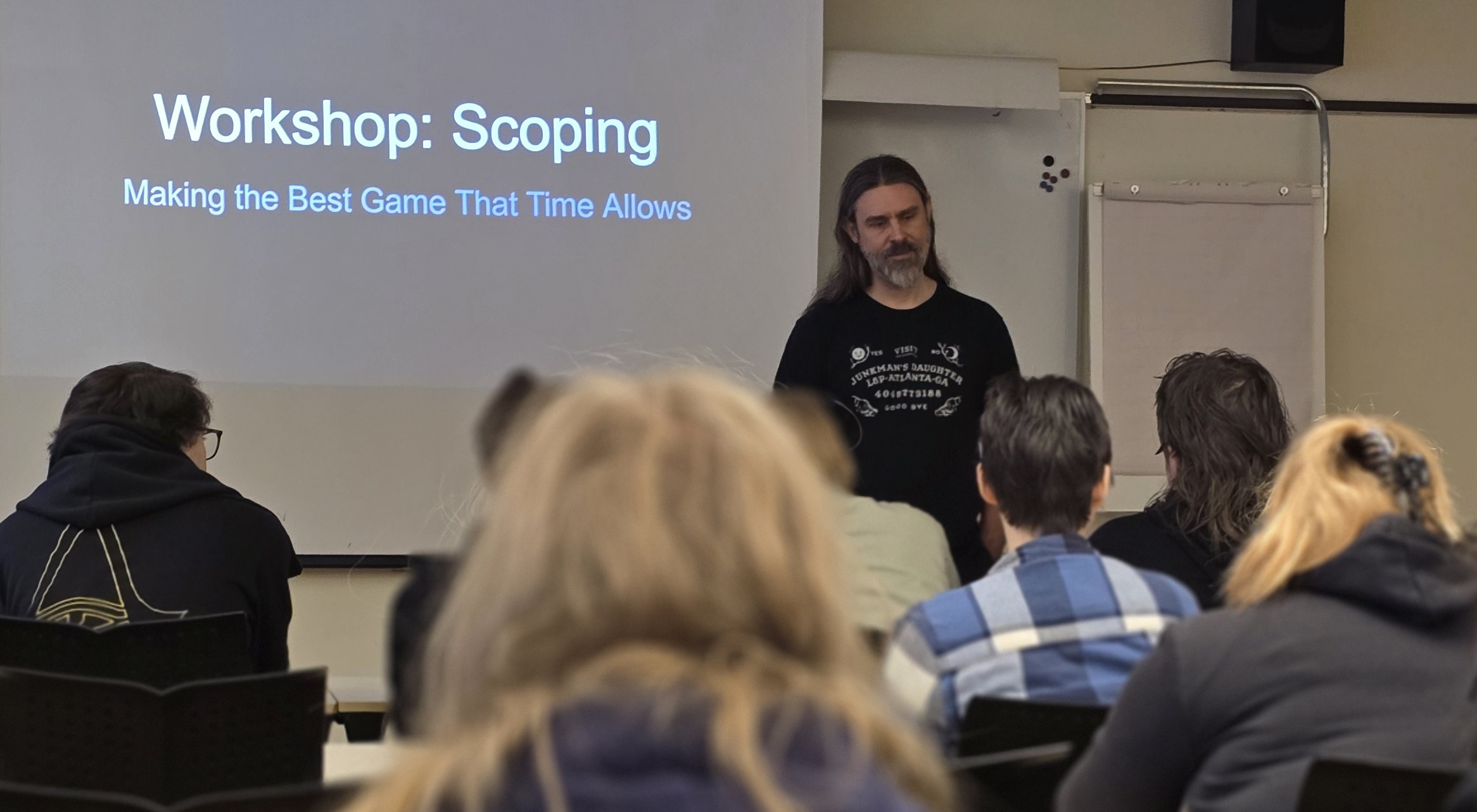 Brian Bartram leading a game design workshop